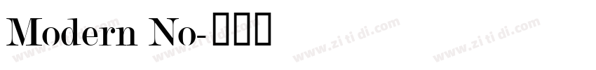 Modern No字体转换